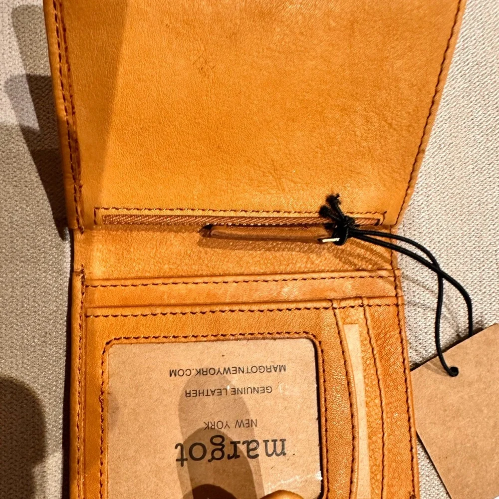 Margot Tan Leather Card Holder - Picture 2 of 14